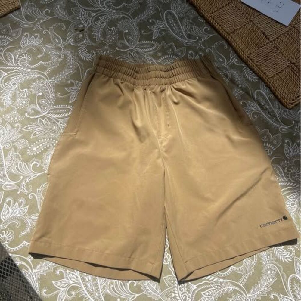 Carhartt Rugged Flex Ripstock Work Short, Dark Khaki - Big Boys' Youth medium